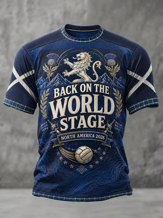 Men's Scotland Football Lover Printed T-shirt