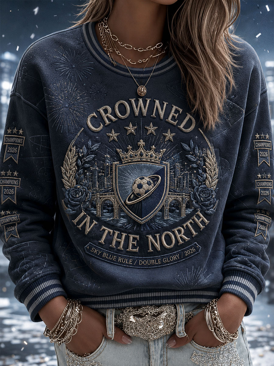 Women's Manchester Football Lover Champions Printed Sweatshirt