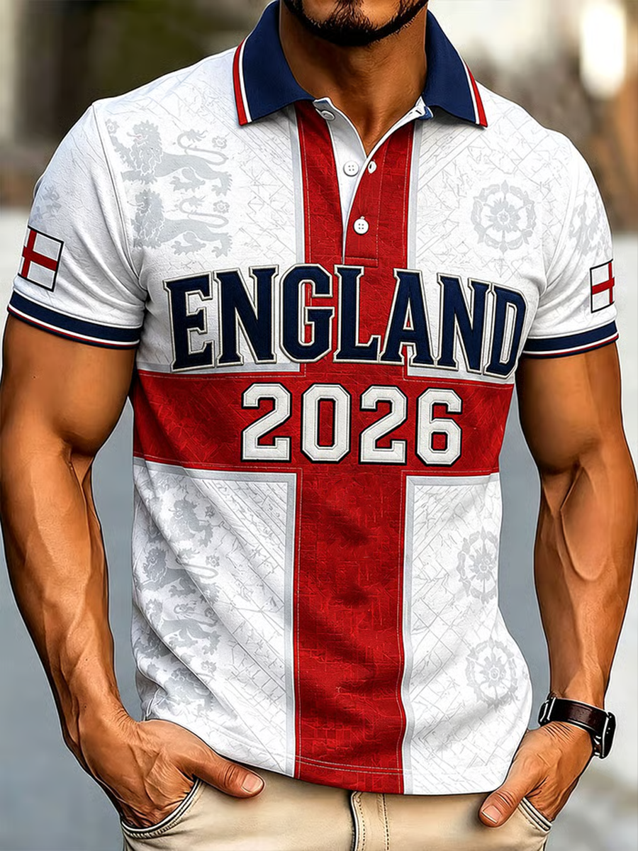 Men's  England Printed polo shirt