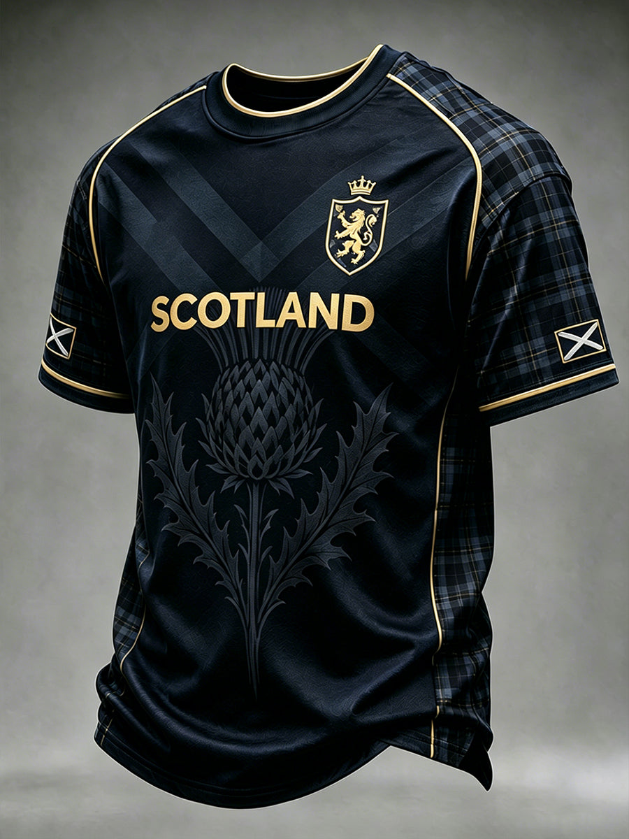 Men's Scotland Art Printed Short Sleeve T-shirt