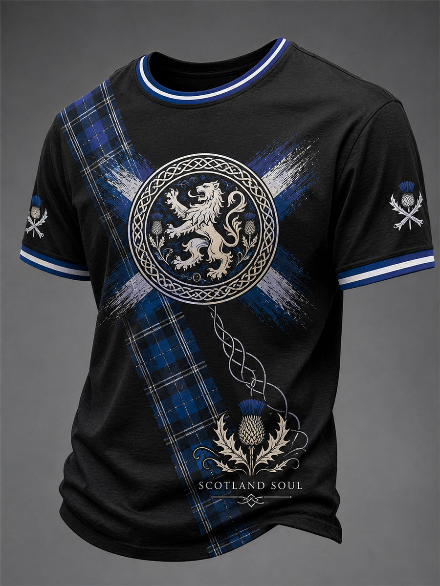 Men's Scotland Art Printed Short Sleeve T-shirt