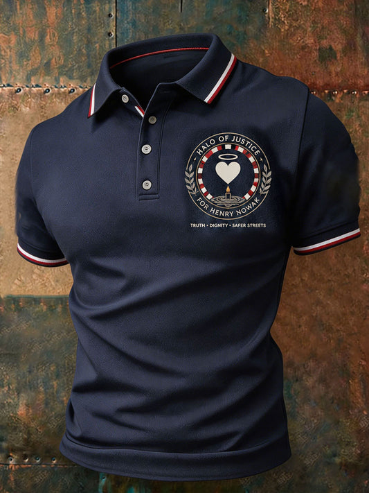 Men's Stand With Henry Printed Casual Tops