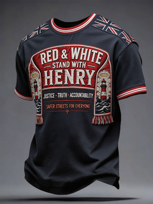 Men's Stand With Henry Printed T-shirt