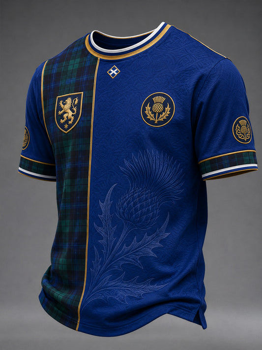 Men's Scotland Art Printed Short Sleeve T-shirt