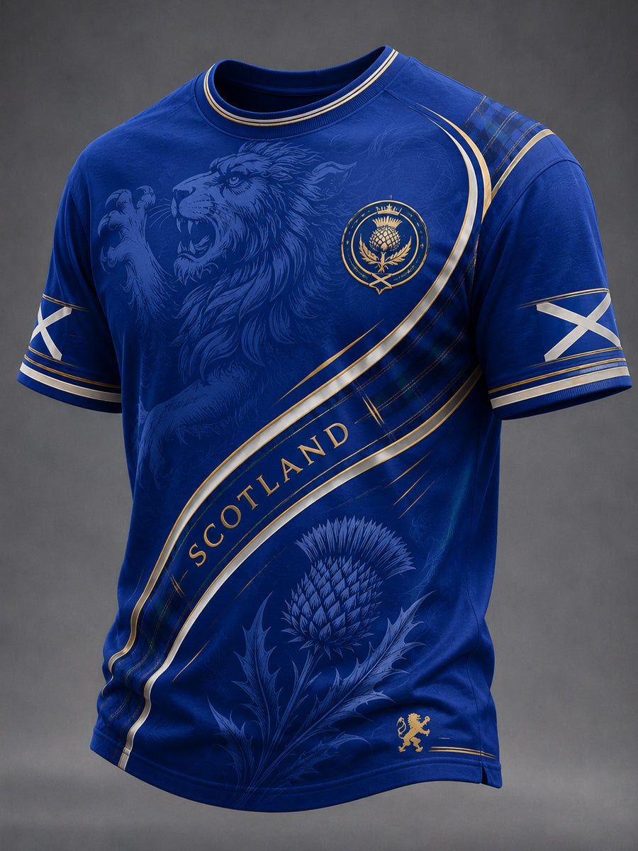 Men's Scotland Art Printed Short Sleeve T-shirt
