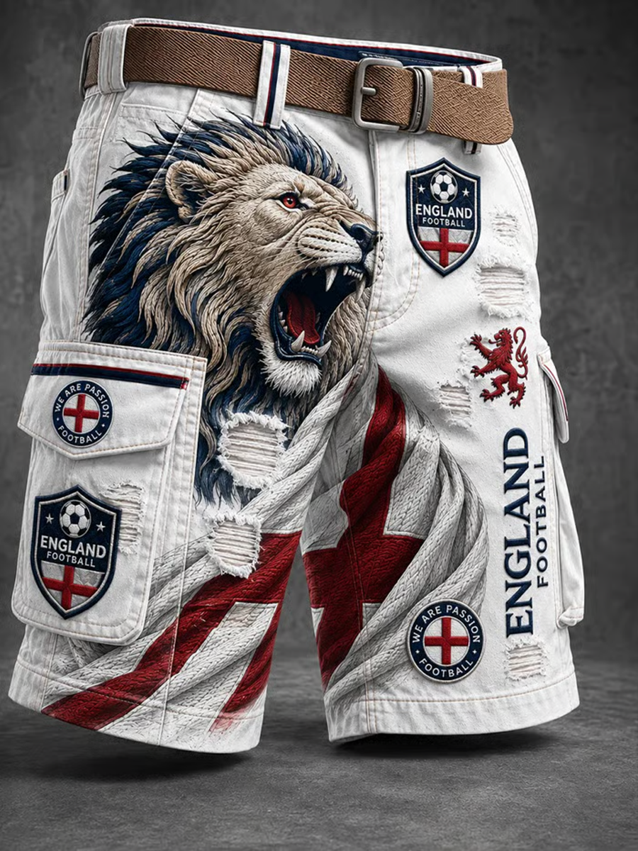 Men's UK Football Lover England Printed shorts