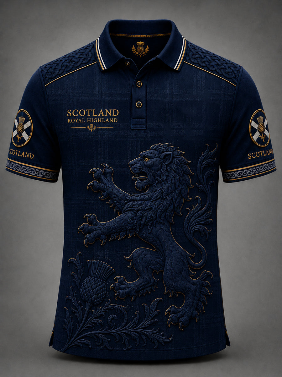 Men's Scotland Art Printed Short Sleeve Top