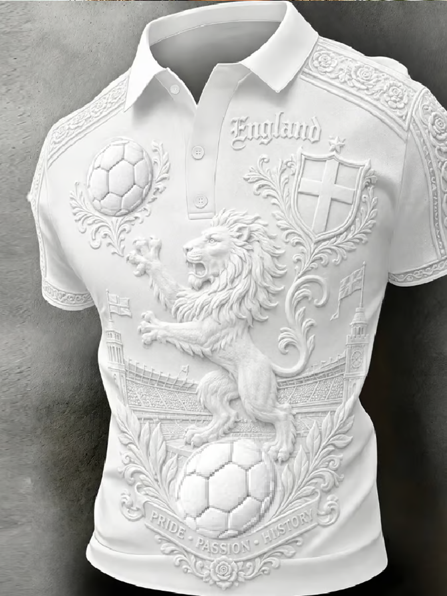 Men's UK Football Lover England Printed polo shirt