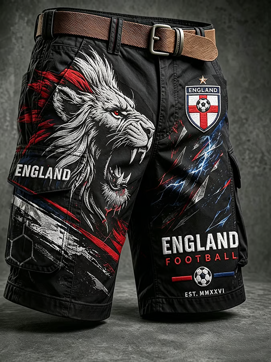 Men's UK Football Lover England Printed shorts