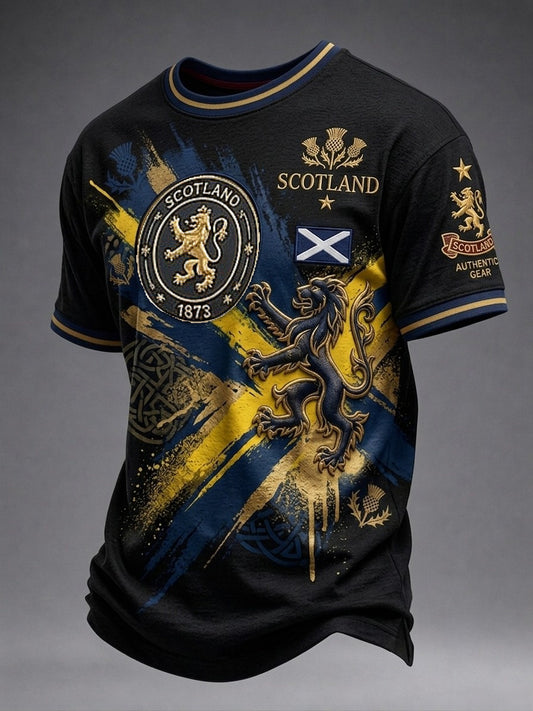 Men's UK Scotland Football Lover 2026 Printed T-shirt