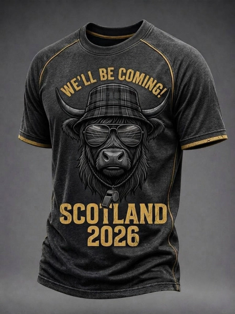 Men's UK Football Lover Scotland Printed short sleeve t-shirt