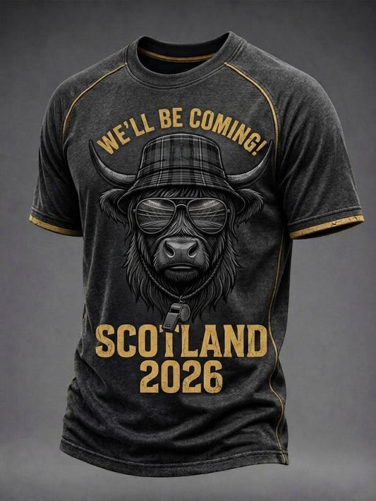 Men's UK Football Lover Scotland Printed short sleeve t-shirt