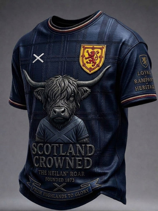 Men's UK Football Lover Scotland Printed short sleeve t-shirt