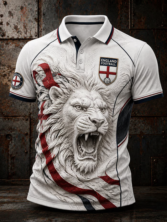 Men's UK Football Lover England Printed polo shirt