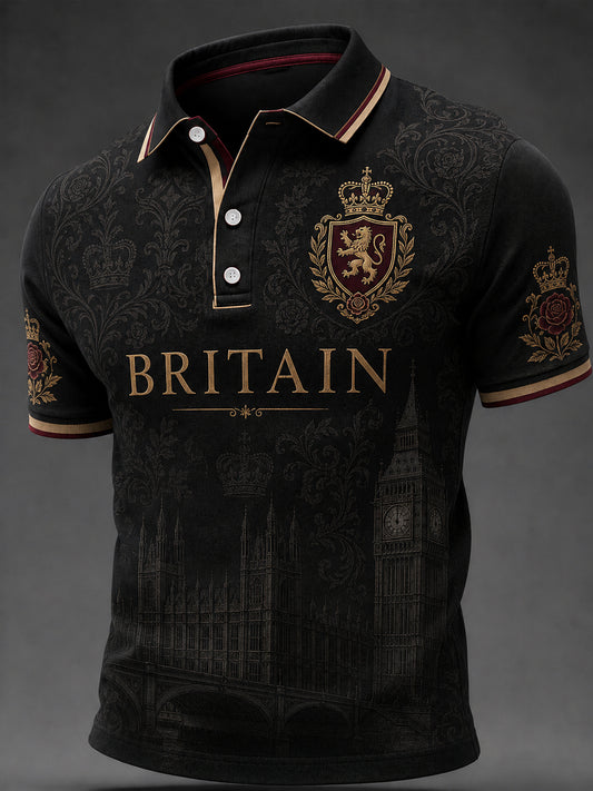 Men's British Art Printed Short Sleeve Top
