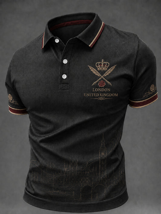 Men's British Art Printed Short Sleeve Top