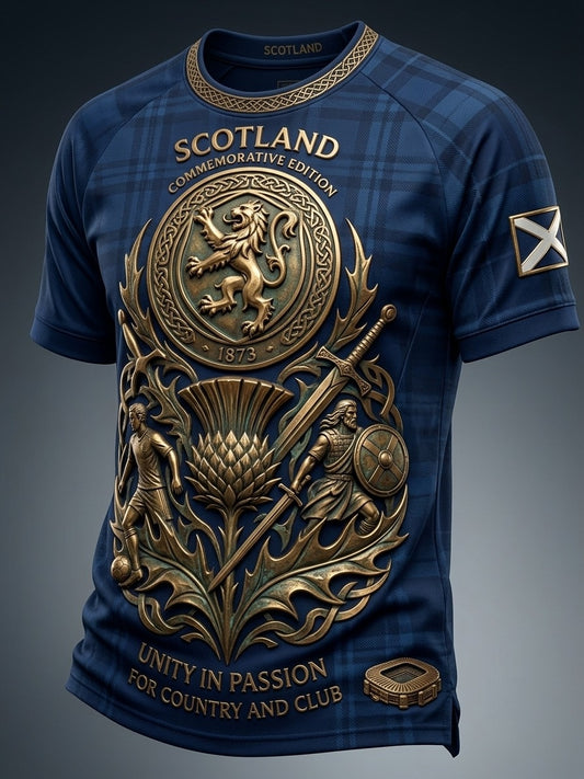 Men's UK Scotland Football Lover 2026 Printed T-shirt