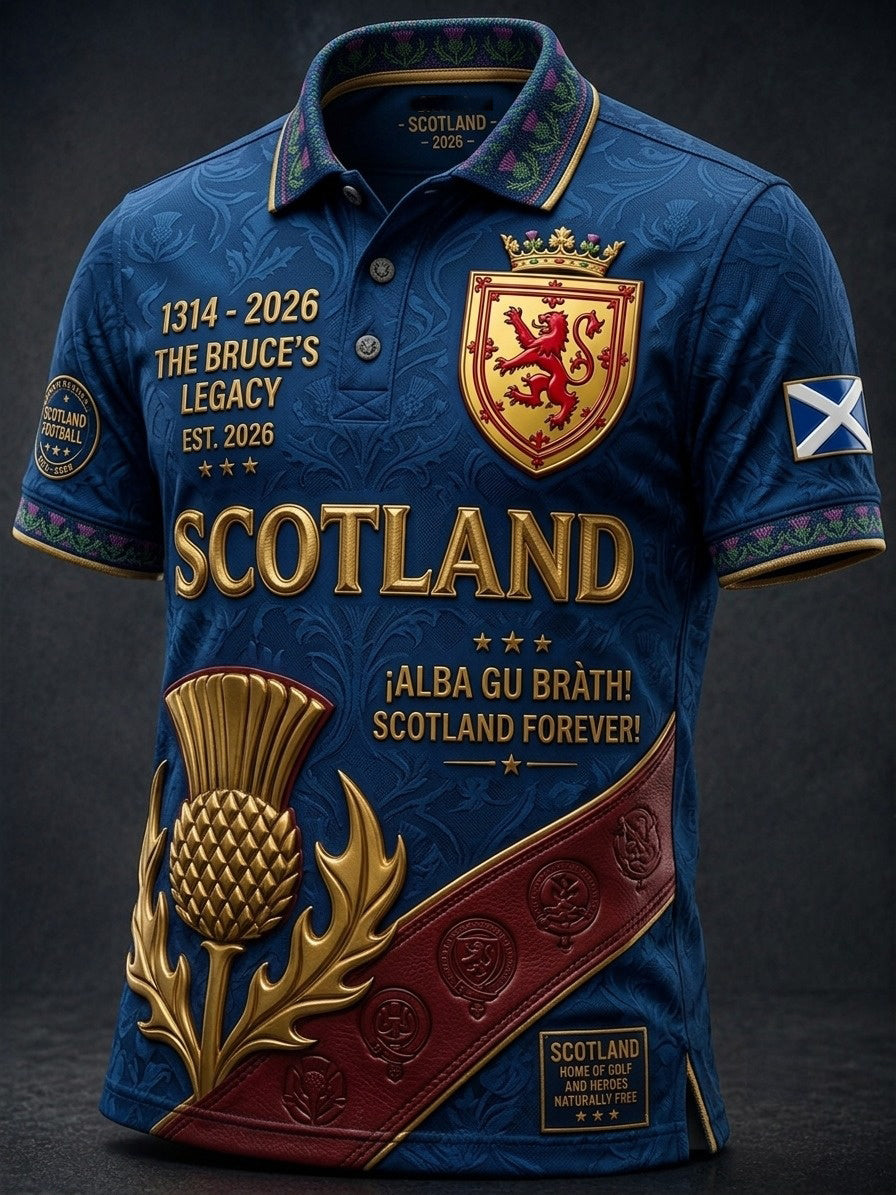 Men's UK Scotland Football Lover 2026 Printed T-shirt