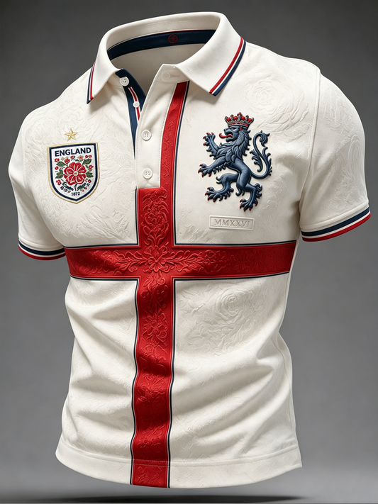 Men's UK Football Lover England Printed polo shirt