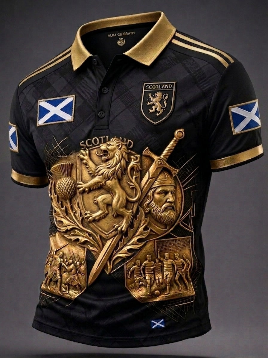 Men's UK Scotland Football Lover 2026 Printed T-shirt
