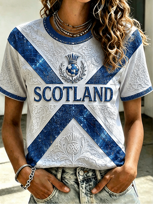 Women's Scotland Printed short-sleeved T-shirt