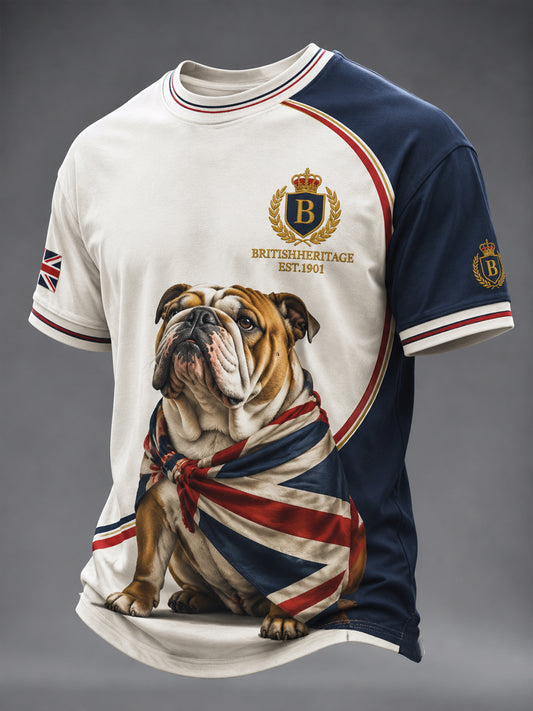 Men's British Style Printed T-shirt