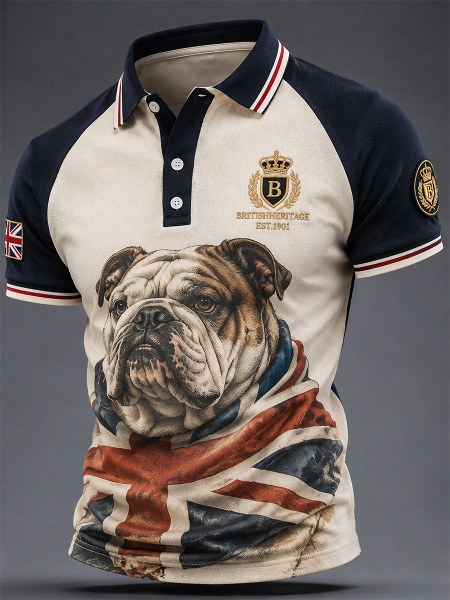 Men's British Style Printed Shirt