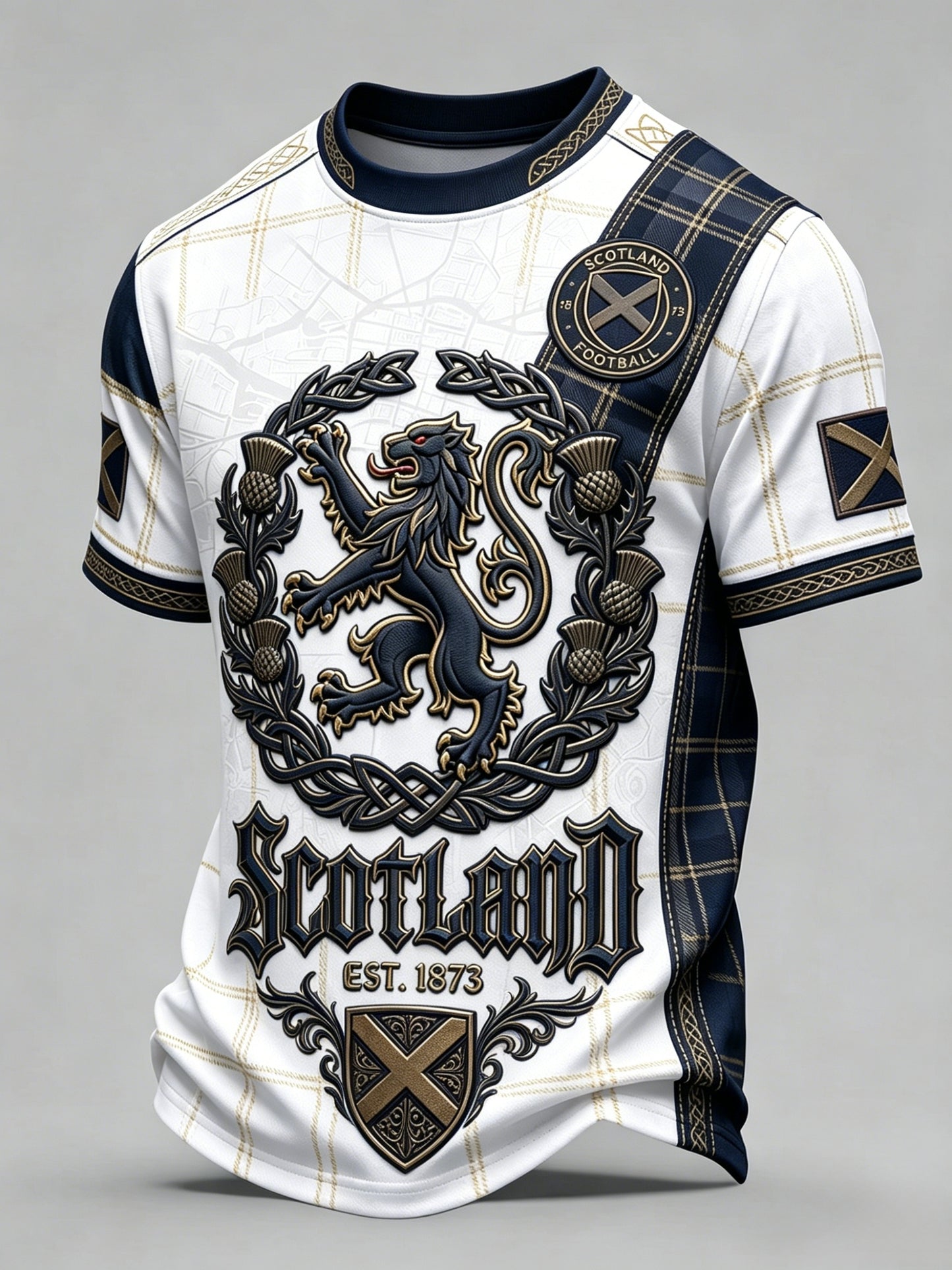 Men's UK Scotland Football Lover 2026 Printed T-shirt