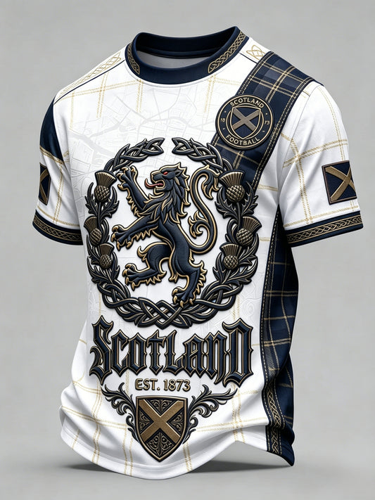 Men's UK Scotland Football Lover 2026 Printed T-shirt