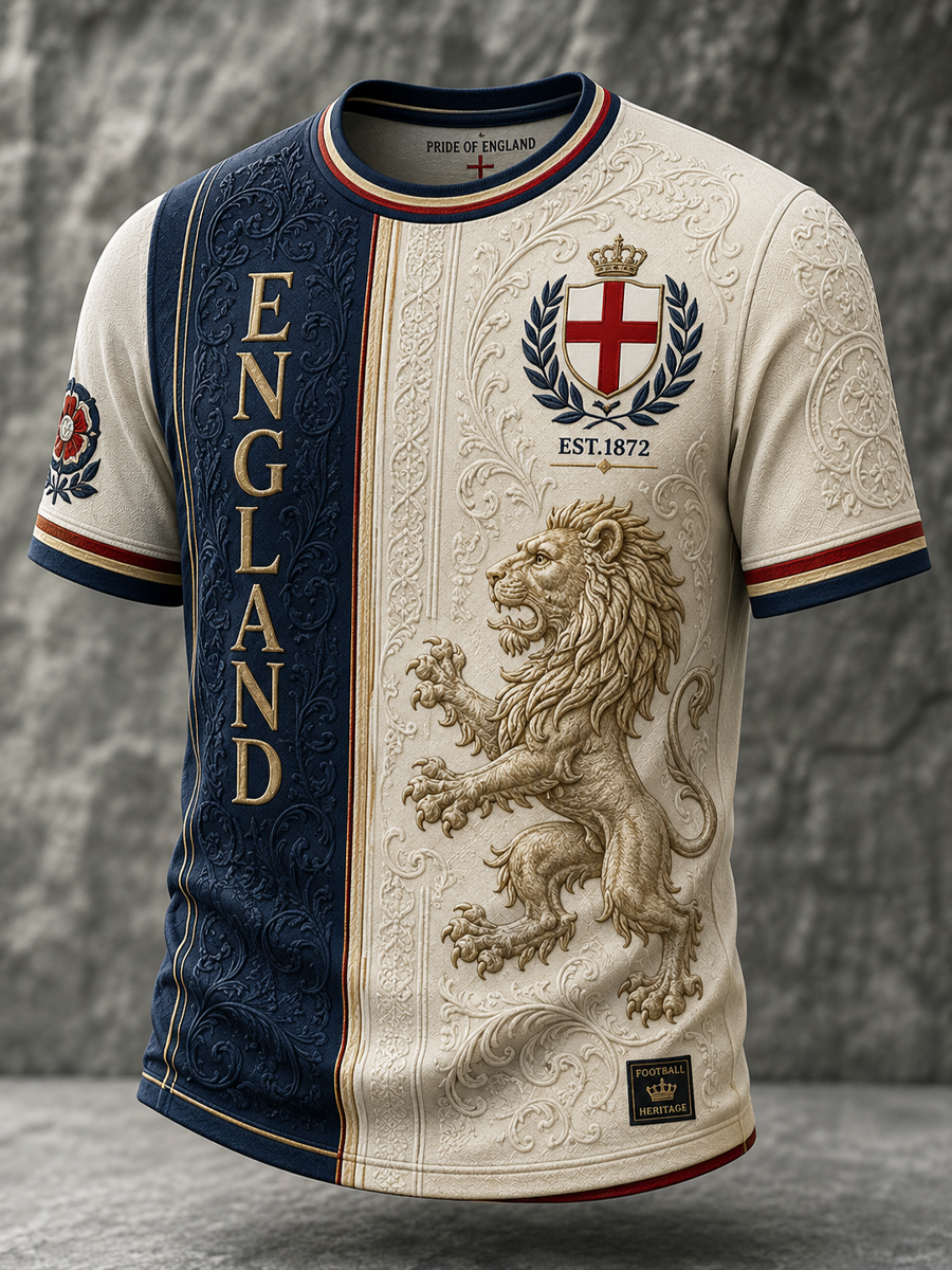 Men's UK Football Lover England Printed short sleeves t-shirt