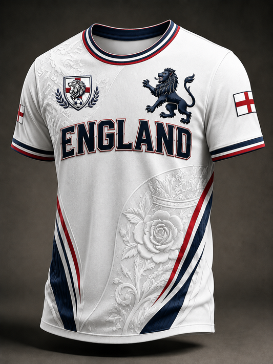 Men's UK Football Lover England Printed short sleeves t-shirt