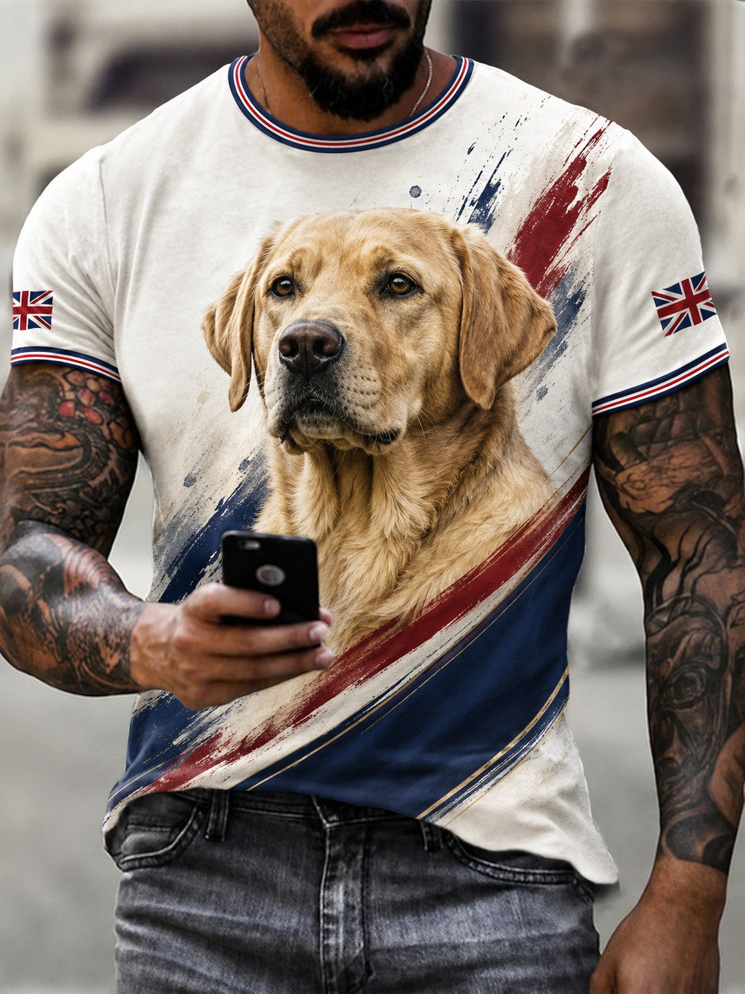 Men's British Labrador Printed T-shirt