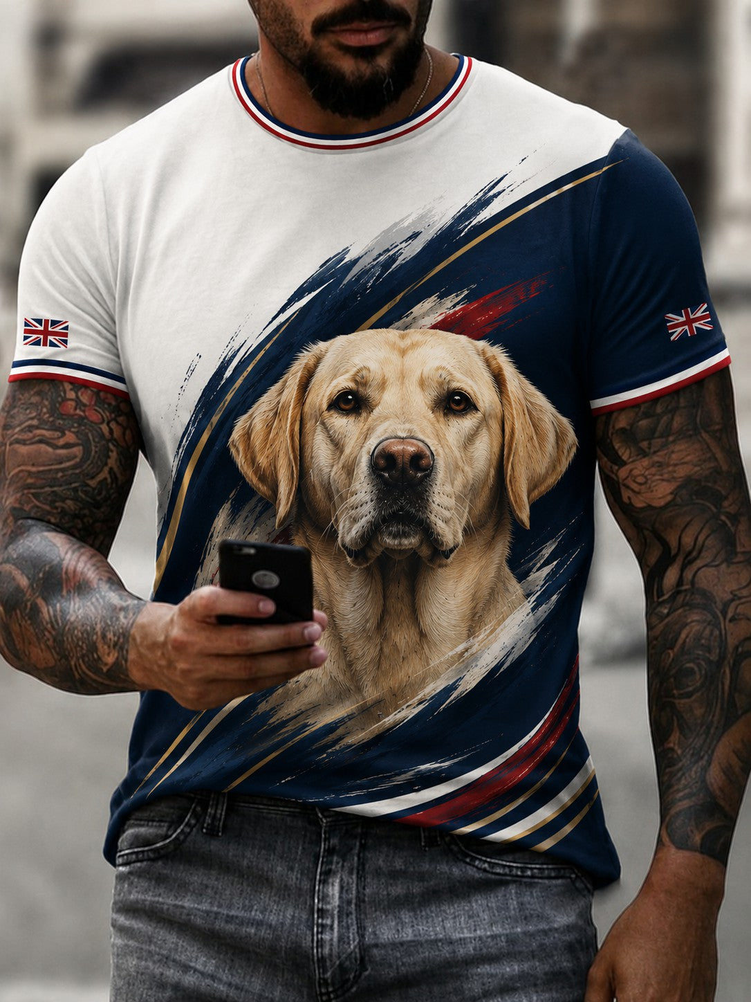 Men's British Labrador Printed T-shirt