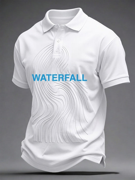 Men's Lemon Roses Music Lover Printed Short Sleeve Polo Shirt