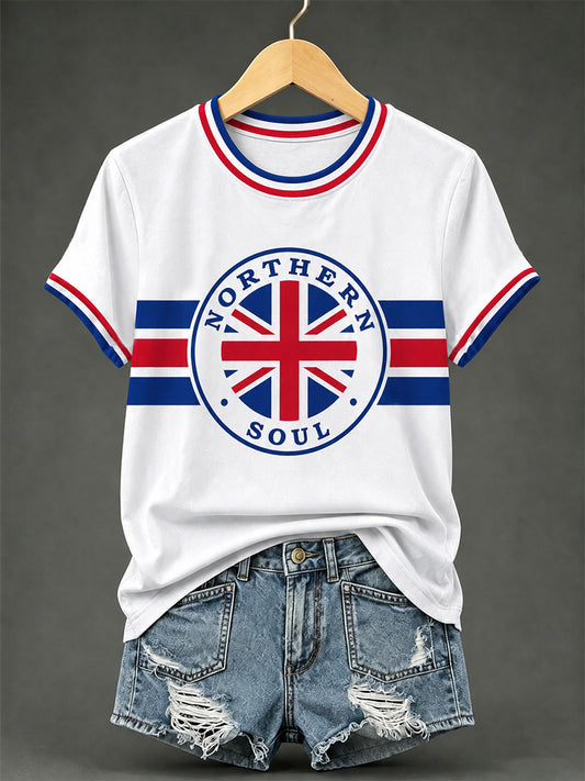 Women's Retro Northern Soul Print Casual Tee