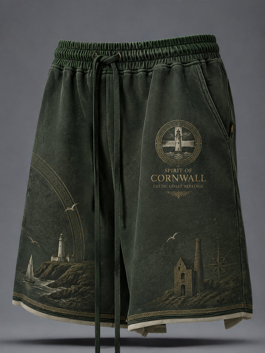 Men's Cornish Celtic-style printed short trousers