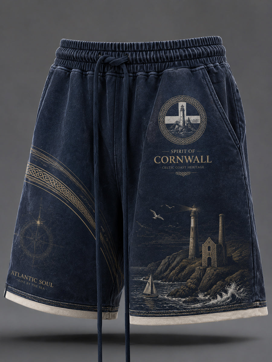 Men's Cornish Celtic-style printed short trousers