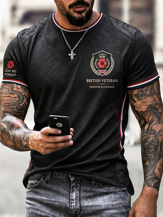 Men's British Veteran Printed short sleeves t-shirt