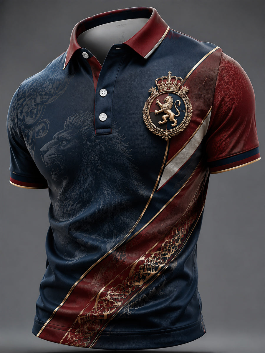 Men's British Style Printed Shirt