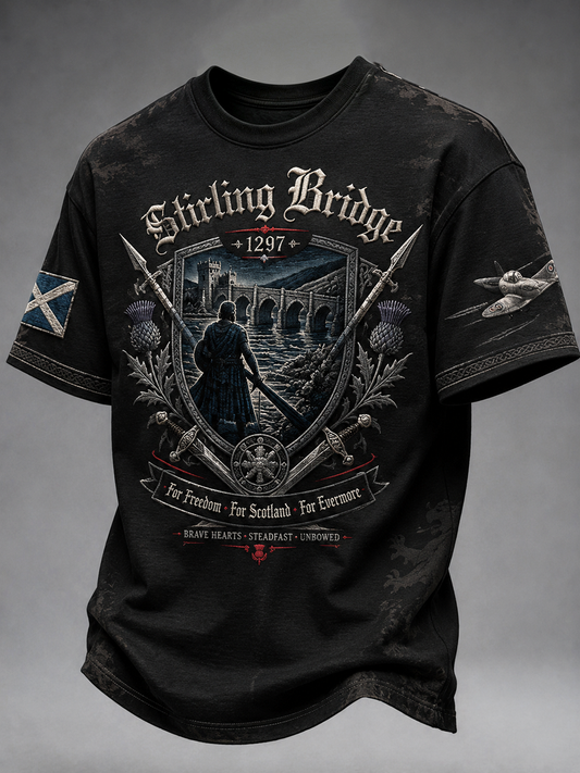 Men's Scottish veterans of the Battle of Stirling Bridge short sleeves t-shirt