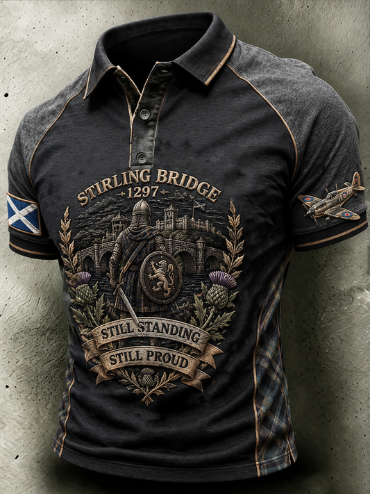 Men's Scottish veterans of the Battle of Stirling Bridge polo shirt