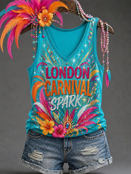 Women's Caribbean Carnival Print Casual Vest