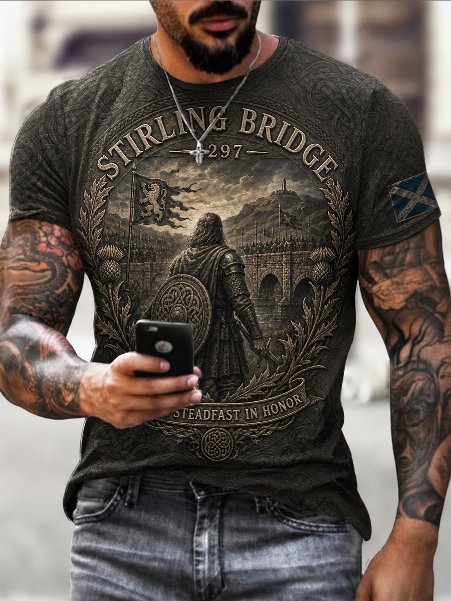 Men's Scottish veterans of the Battle of Stirling Bridge short sleeves t-shirt