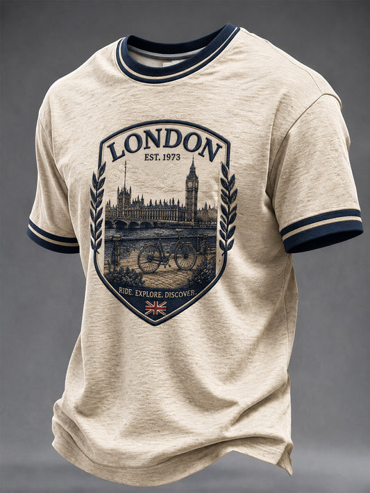 Men's Lodon Cycling Printed T-shirt