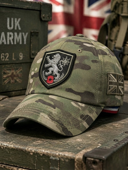 Vintage British Veteran Print Cap