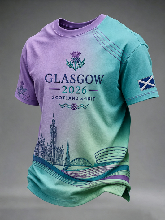 Men's Glasgow Commonwealth Games 2026 Printed short sleeves t-shirt