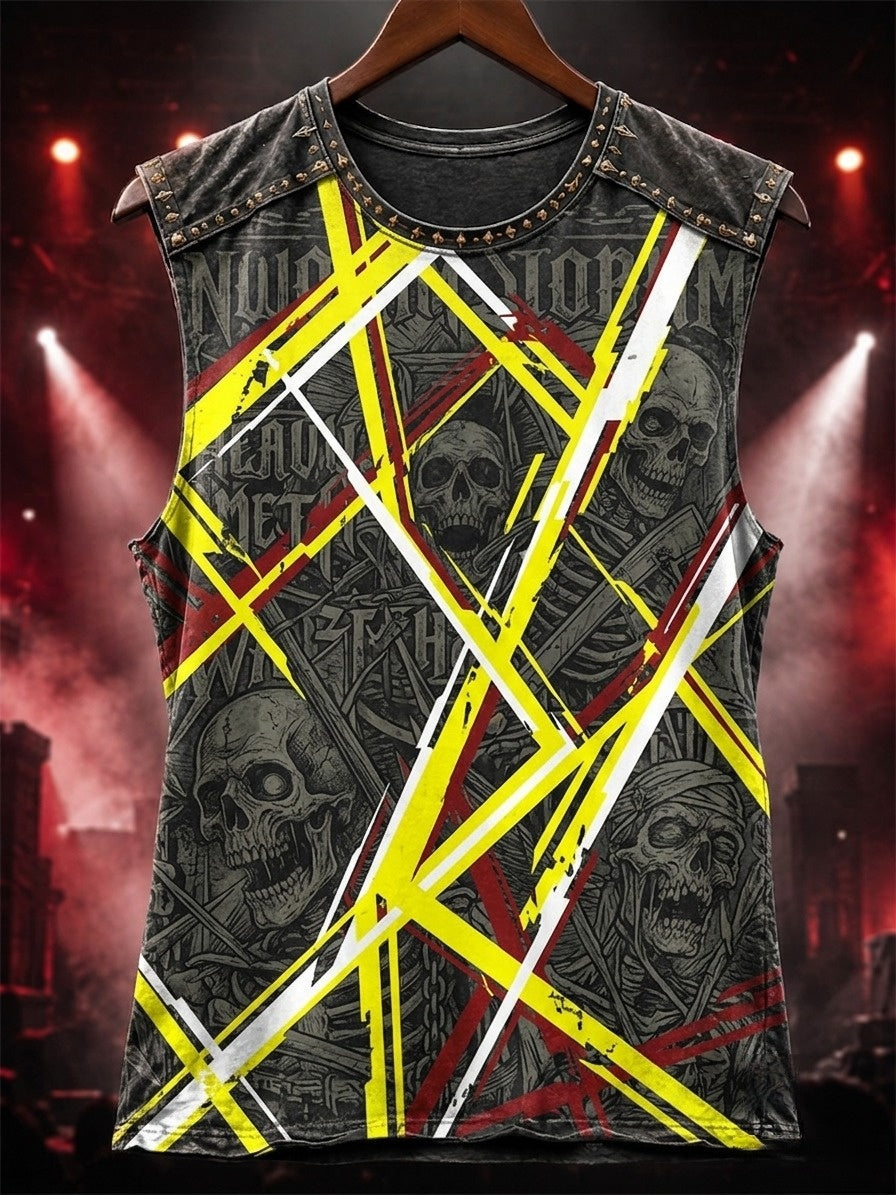 Men's Vintage British Iron Maiden Rock Art Vests