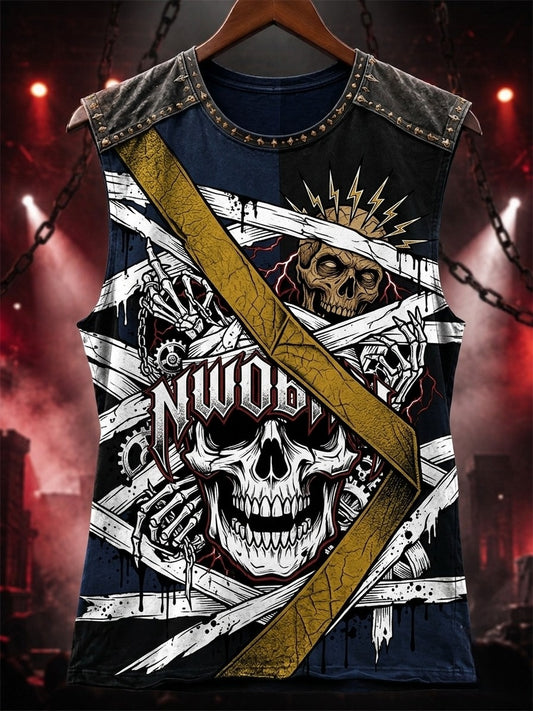 Men's Vintage British Iron Maiden Rock Art Vests
