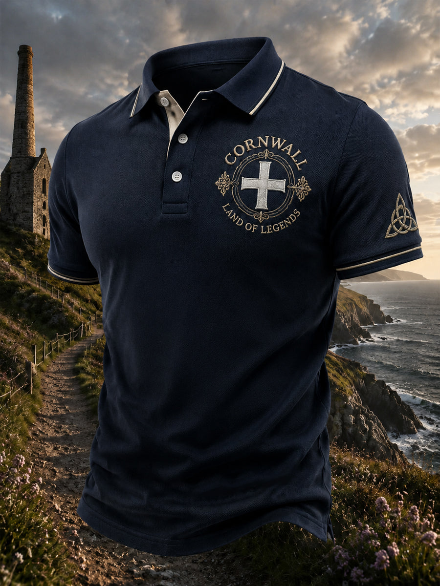 Men's Cornish Celtic-style Print Casual Top