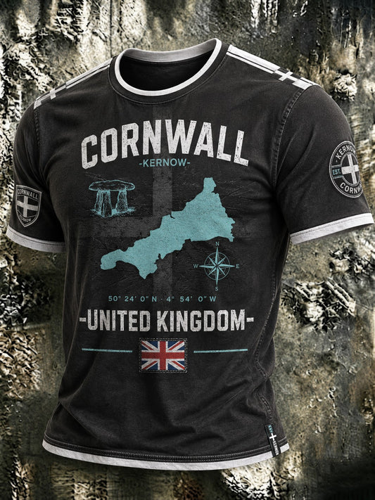 Men's Cornwall United Kingdom Printed T-shirt